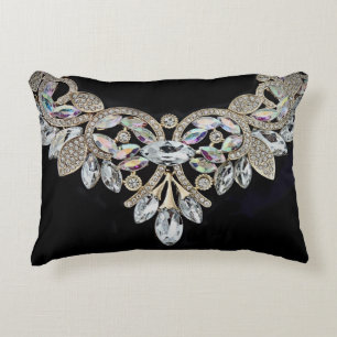 Collier de diamant élégant brun coussin