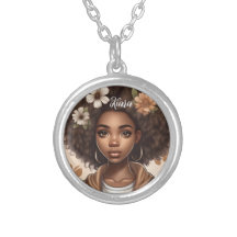 Collier de fille noire personnalisée