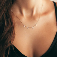 Collier de nom de lettre or ou argent unique