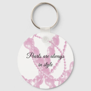 Collier de perles roses élégant Porte-clés