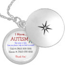 Collier d'identification de l'enfant autiste (text