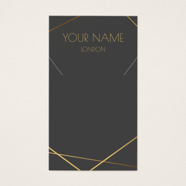 Collier d'or géométrique ou carte d'affichage brac (Devant)