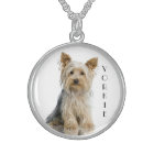 Collier d'Pendentif d'argent Yorkie "Yorkshire Ter