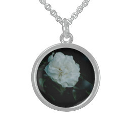 Collier En Argent Rose blanche
