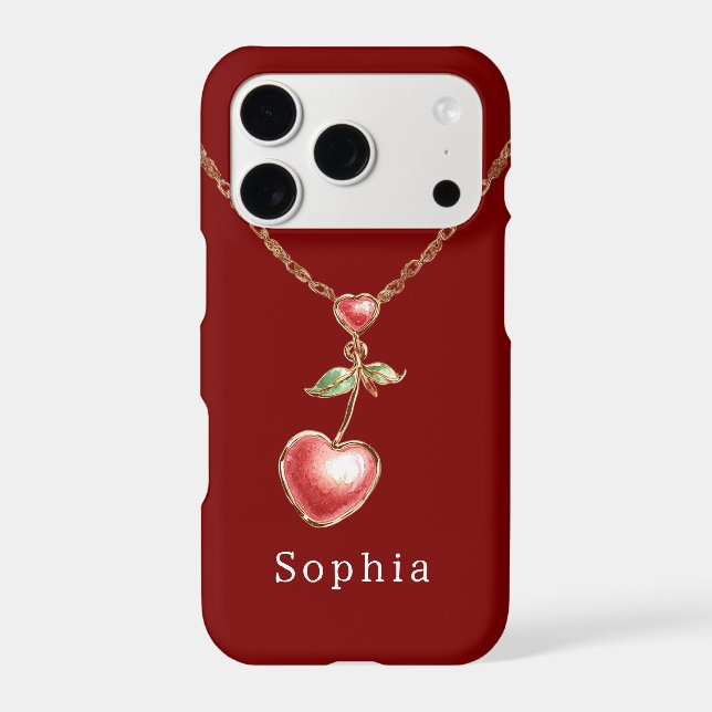 Collier en or coeurs rouges (Verso)