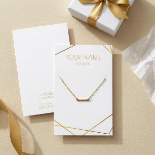 Collier géométrique or ou carte d'affichage bracel