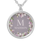 Magnolia Monogramme Floral Nom Personnalisé