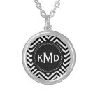 Monogramme trio classique noir blanc Chevron