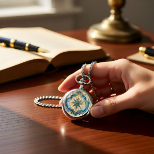 Collier Montre Tapisserie Cerulean Bloom