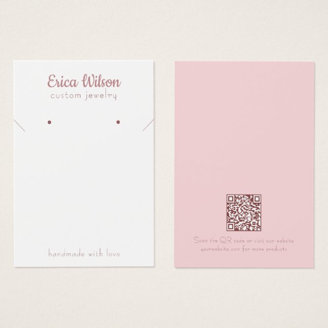Collier or blanc et Rose Elevage Carte d'affichage (Devant & derrière)