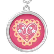Collier Pendentif en argent du coeur