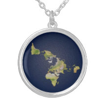 Petit argent de la terre plate plaqué autour du