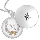 Couronne vintage Monogramme personnalisé Or initia