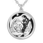 Scène sainte noire/blanche de Manger de Noël de