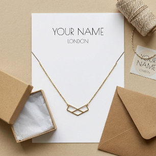 Collier simple ou carte d'affichage bracelet