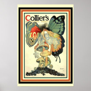 Collier's Magazine 1910 Art Nouveau Cover  13 x 19 Poster