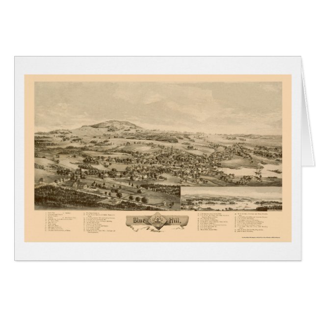 Colline bleue, JE carte panoramique - 1896 (Devant horizontal)