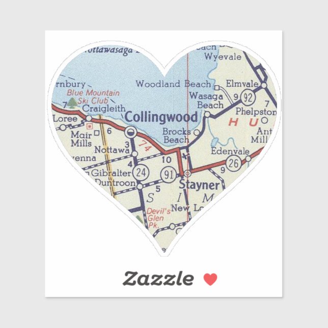 Collingwood Ontario Vintage Map (Sheet)