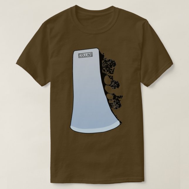 Collins Axe Head with Forest Silhouette T-Shirt (Design Front)