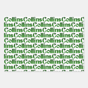 Collins Clan Family Tree History Surname Plus Wrapping Paper Sheet