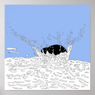 Collision, Splash Illustration Poster