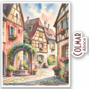 Colmar France Alsace Village Art Watercolor Travel
