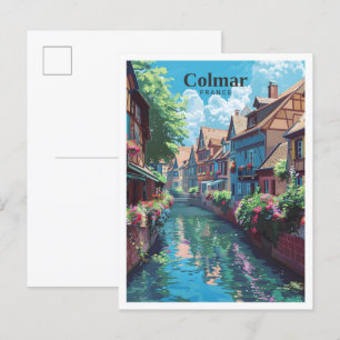 Colmar France Art Vintage Travel  Postcard