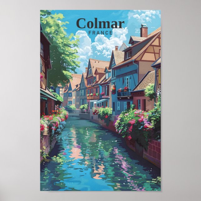 Colmar France Art Vintage Travel  Poster (Front)