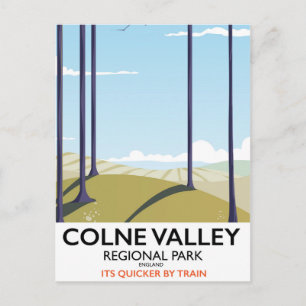Colne Valley Regional Park England rail poster Postcard