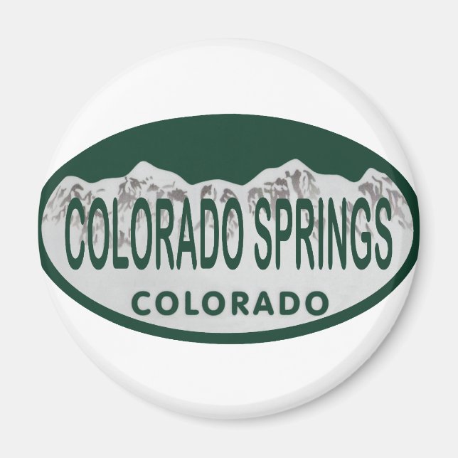 Colo Spgs license oval Magnet (Front)