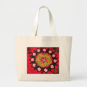 Coloful Antique Tribal Turkish Textiles Large Tote Bag