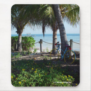 Coloful bike & Ocean Mousepad