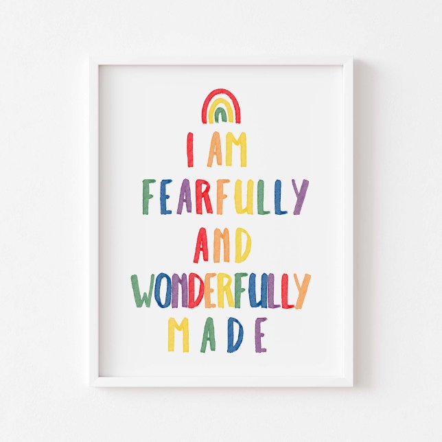 Coloful Fearfully wonderfully made print (Creator Uploaded)
