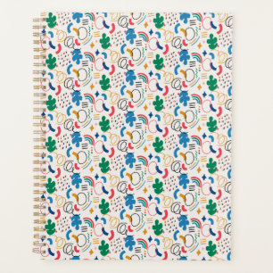 Coloful Pattern Spiral Planner Notebook