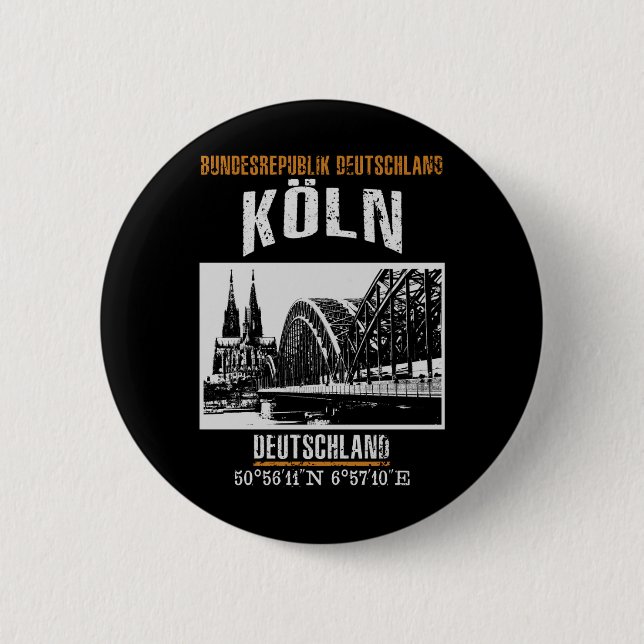 Cologne 2 Inch Round Button (Front)