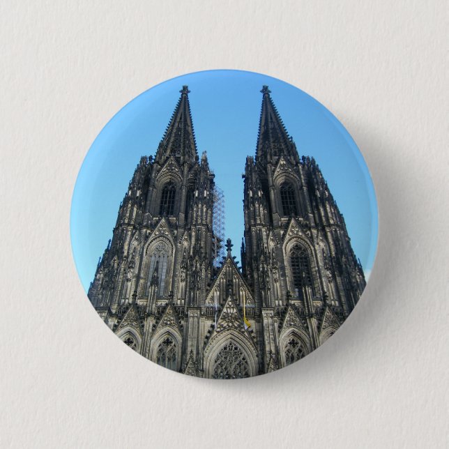 Cologne Cathedral 2 Inch Round Button (Front)