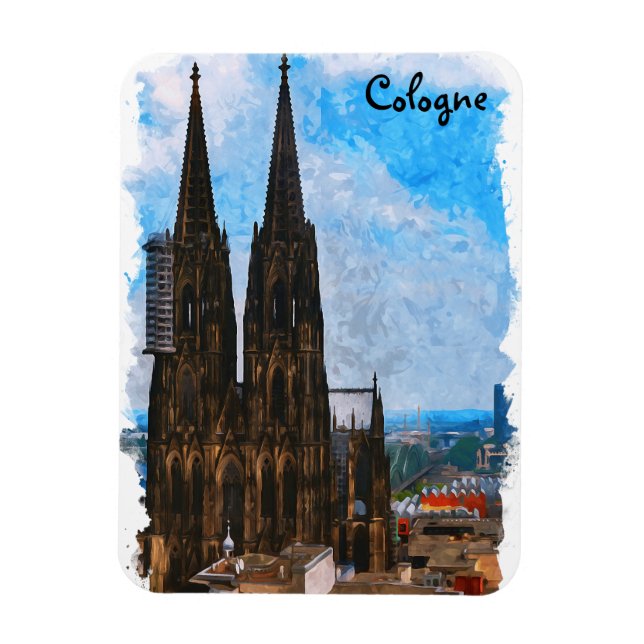 Cologne cathedral Germany travel Magnet (Vertical)