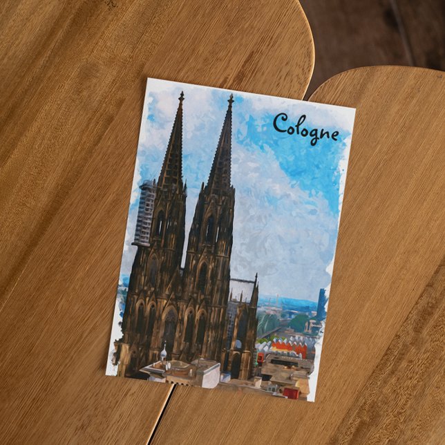 Cologne cathedral Germany travel Postcard (cologne germany kölner dom postcard)