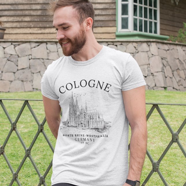 Cologne Cathedral Germany Vintage Landscape T-Shirt (Creator Uploaded)