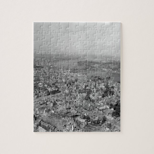 Cologne Cathedral stands undamaged_War  Image Jigsaw Puzzle (Vertical)