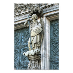 Cologne Cathedral Statue Photo Print