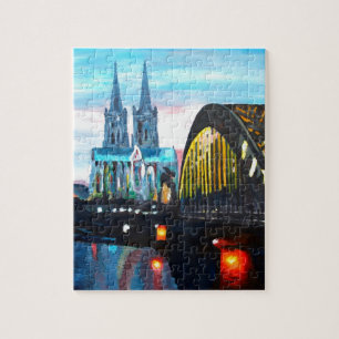 Cologne Cathedral with Hohenzollernbridge Jigsaw Puzzle