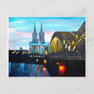 Cologne Cathedral with Hohenzollernbridge Postcard