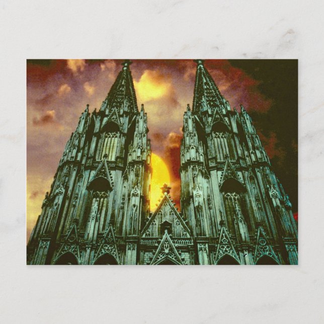 Cologne Cathedral with sun Postcard (Front)