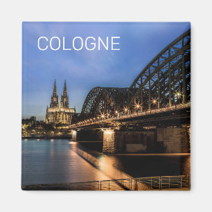 Cologne Cityscape Germany Dom Night Souvenir Magnet