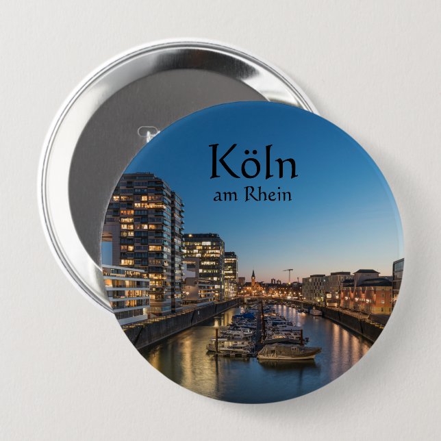 Cologne Germany 4 Inch Round Button (Front & Back)