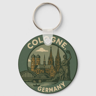 Cologne Germany City Art Keychain