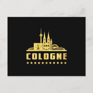 Cologne Germany City Cityscape Funny Gift Idea Postcard