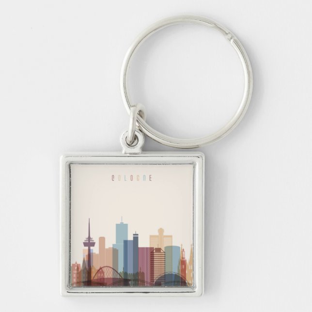 Cologne, Germany | City Skyline Keychain (Front)