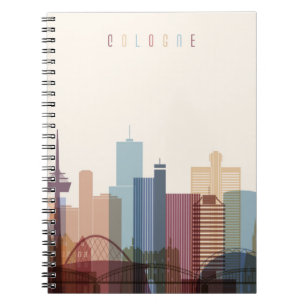 Cologne, Germany City Skyline Notebook